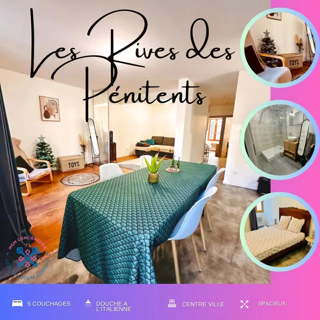 Les Rives des Pénitents, Proche du Rhône, 5 couchages - Image 1
