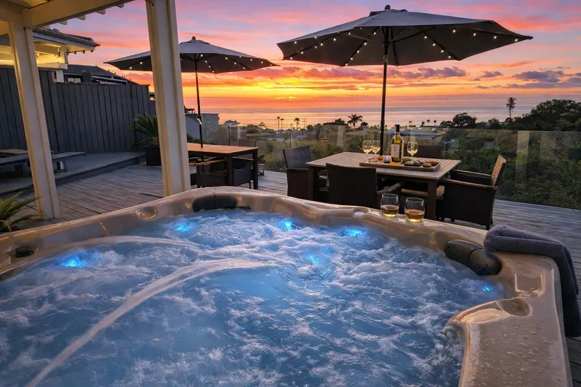 Luxury Sunset View • Deck Spa Firepit • Sleeps 18 - Image 1