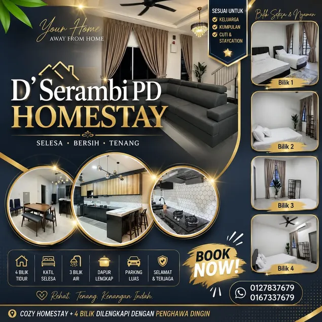 D'Serambi PD Homestay Fully Aircnd 4R5B 10 Pax - Image 1