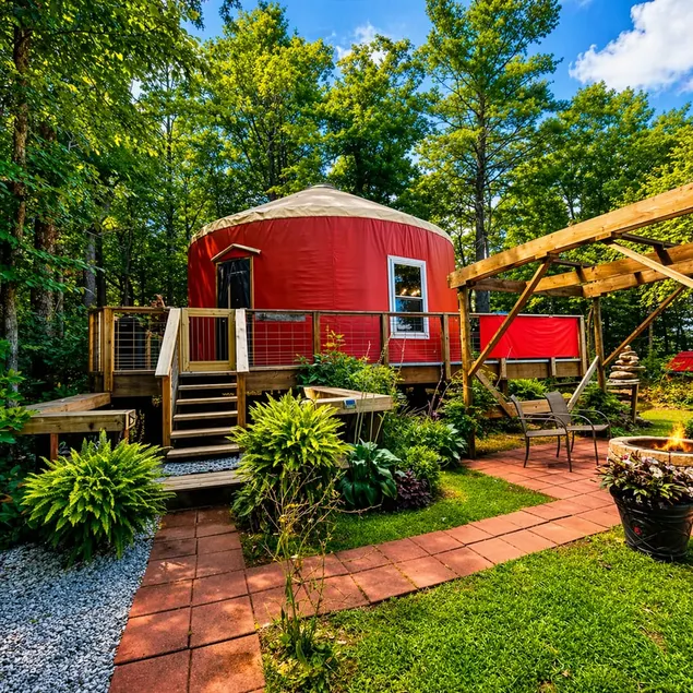 ”Simply Serenity Yurt”- Magical Getaway w/ Hot Tub - Image 1