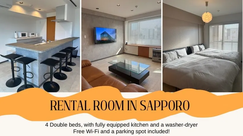 Sapporo 2BR | Free Parking | Sleeps 8、ファミリーアパート... - Image 1