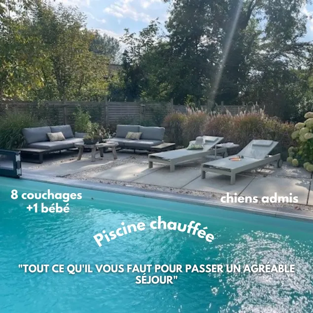 Bright villa / pool 10 min from Pairi Daiza, dogs OK - Image 1