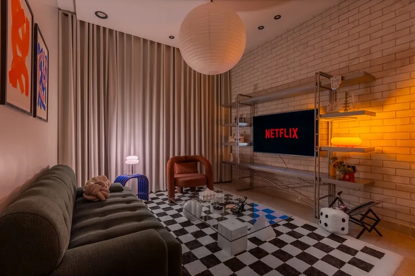 Mid-century 1BD Apartment | Living Room - Image 1