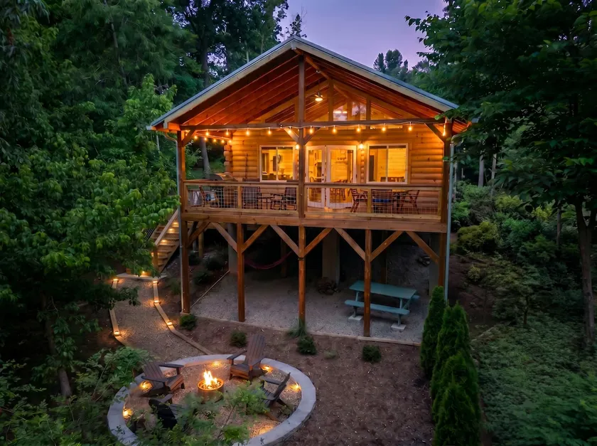 Cabin, Hot Tub, Firepit - 4 miles to Downtown AVL - Image 1