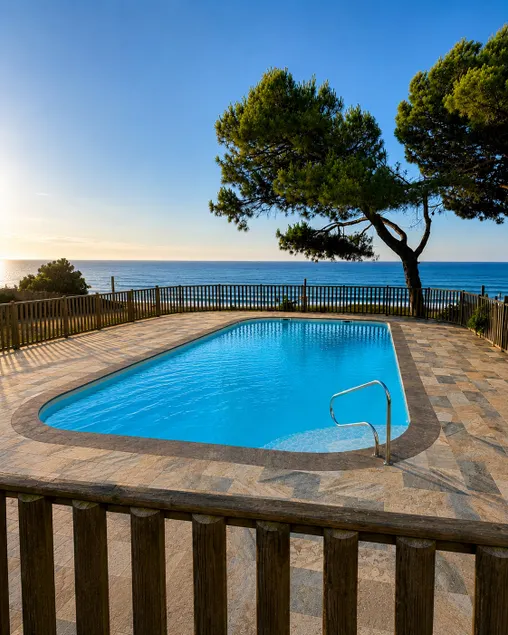 Villa with your feet in the water: swimming pool and sea - Image 1
