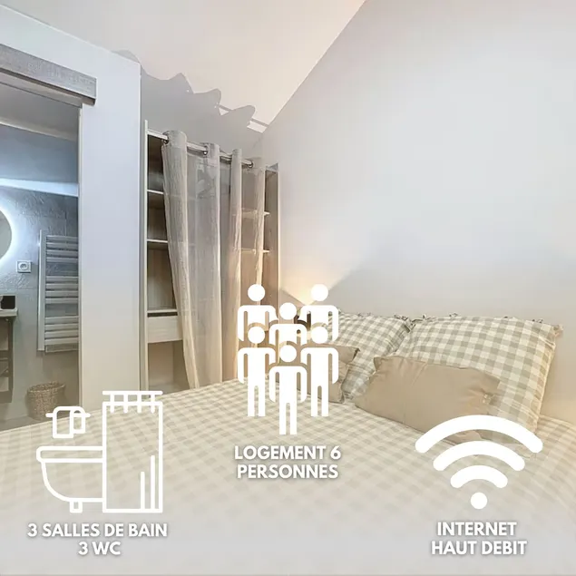 Les Vignes 3 Chambres avec Salle de bain privative - Image 1