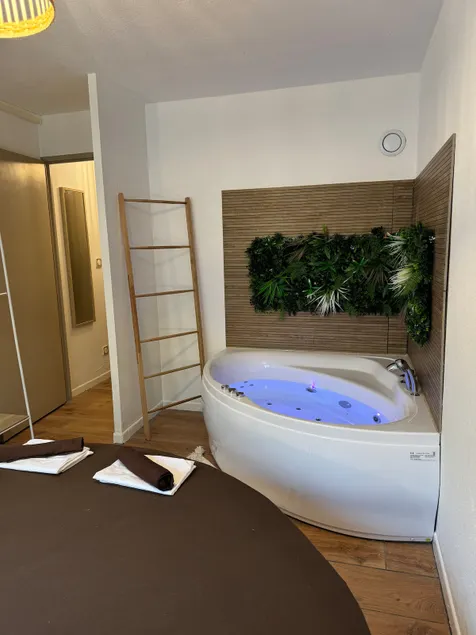 Air conditioning, hot tub, sauna, round bed, arcade game, parking - Image 1