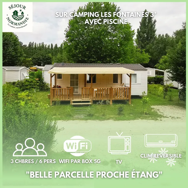 Mhome 3 bedrooms/6 people AIR CONDITIONING/WiFi/TV | 3-star campground (27) - Image 1