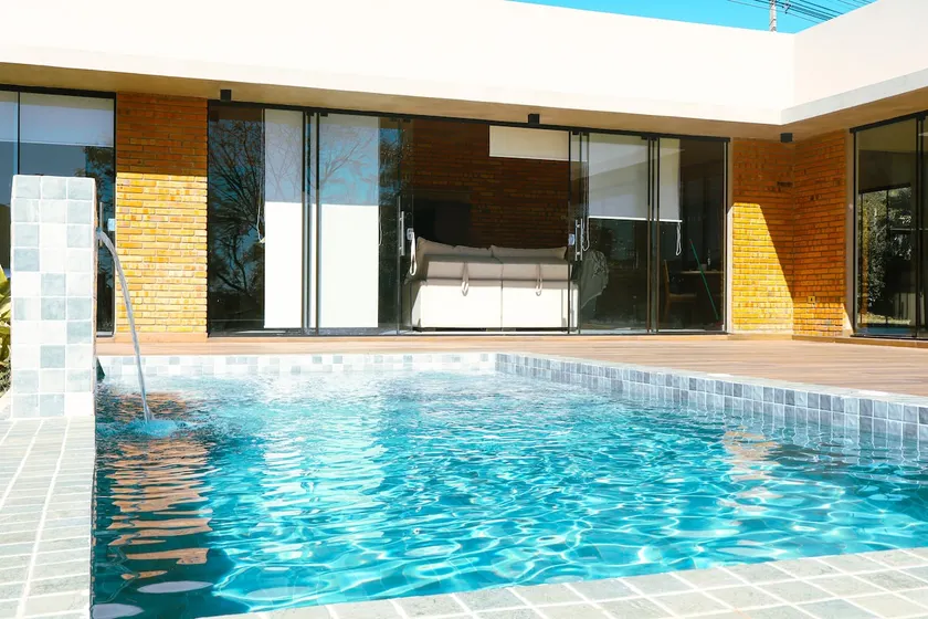 Aqua village area on paved road in condominium - Image 1