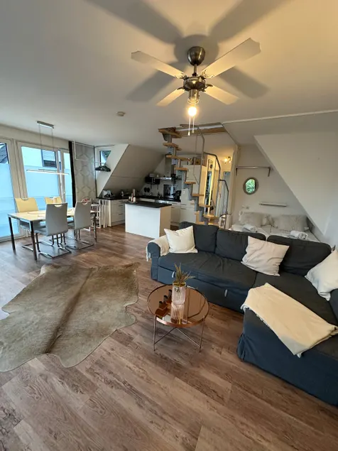 Aasee, 55pm, 1st floor and + attic kitchen, bathroom, balcony, fireplace - Image 1