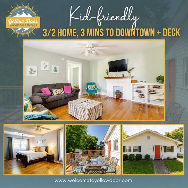Kid-friendly 3/2 Home, 3 Mins to Downtown + Deck - Image 1