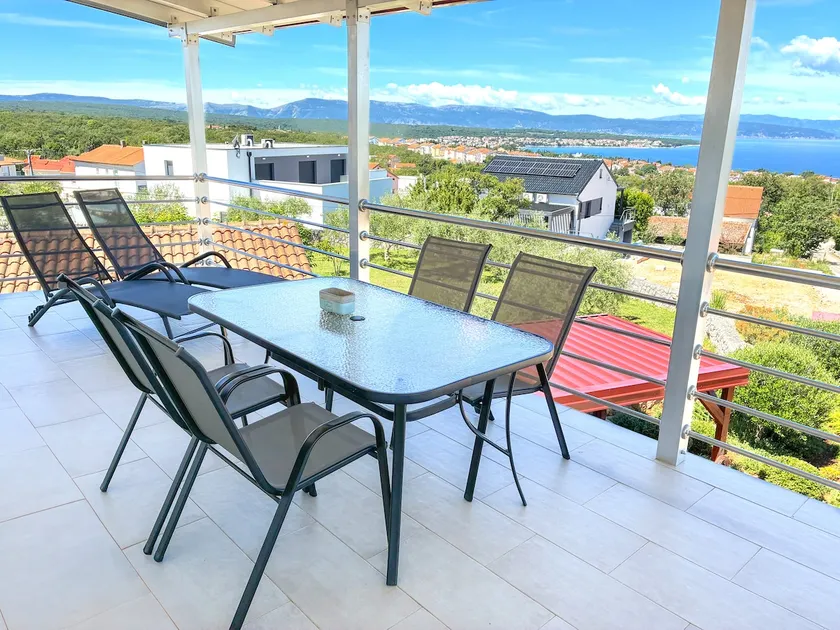 Panoramic sea view from a private terrace-Malinska - Image 1