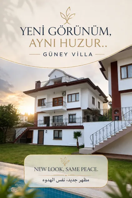 GÜNEY VILLA 5+1 with Private Pool and Sea View - Image 1