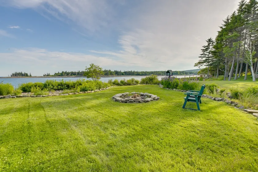 Waterfront Prospect Harbor Cottage: Yard, Fire Pit - Image 1