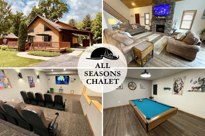All Seasons Chalet @ Spring Brook Resort | Utrolig to etagers hytte i Wisconsin Dells - Image 1