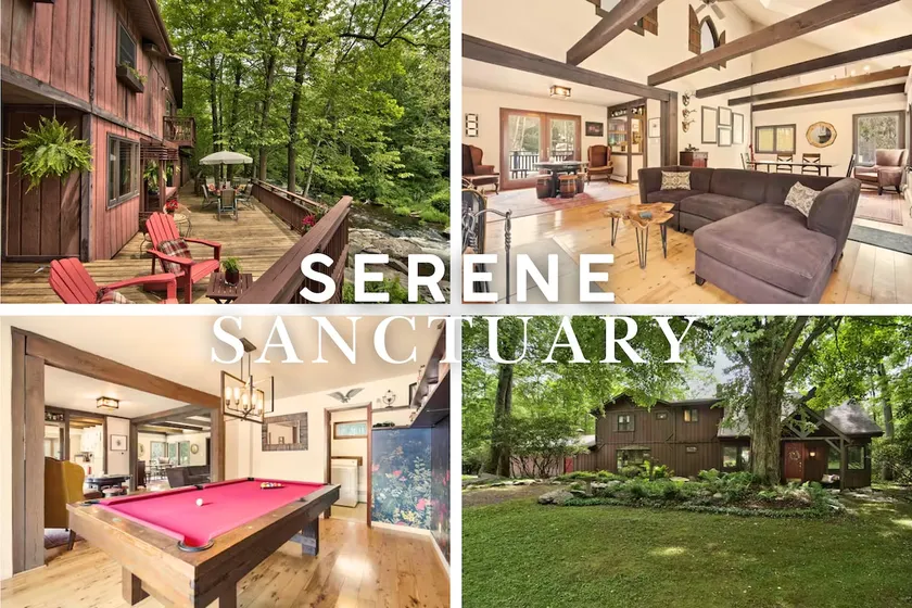 10 Acre, Private, Creekfront w/ Huge Deck, FirePit - Image 1