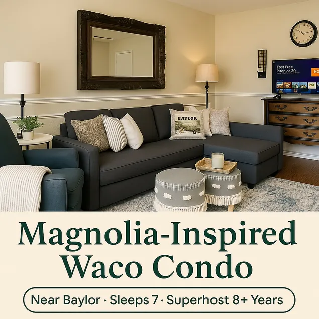 Walk to Baylor • 5 Min to Magnolia |Cozy + Stylish - Image 1