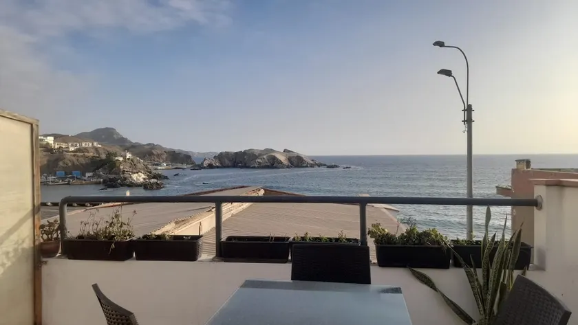 Terrace with a nice ocean view | San Bartolo Apartment - Image 1