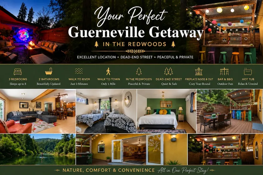 Guerneville~Kayaks ~Local Beach~Bar - Image 1