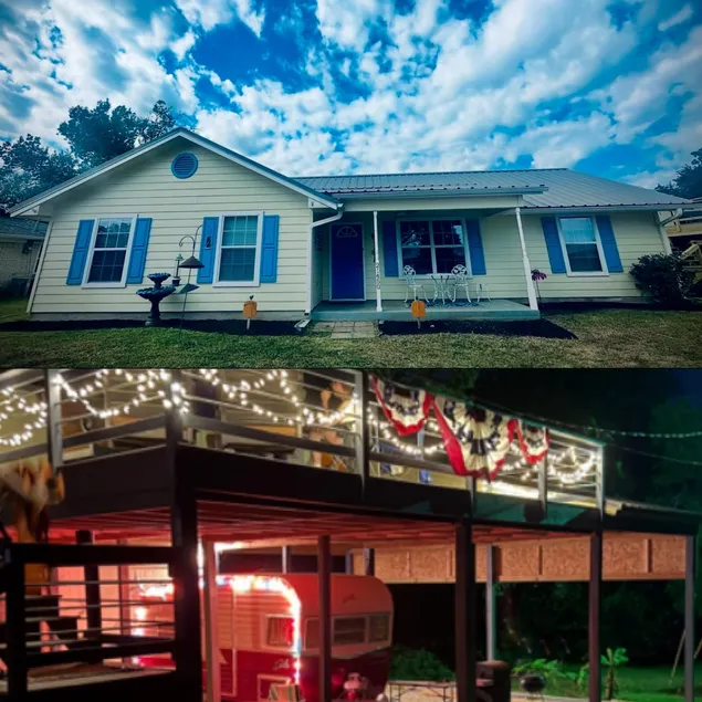 Lake view 6 bed retreat with Cherry Glamper & deck - Image 1