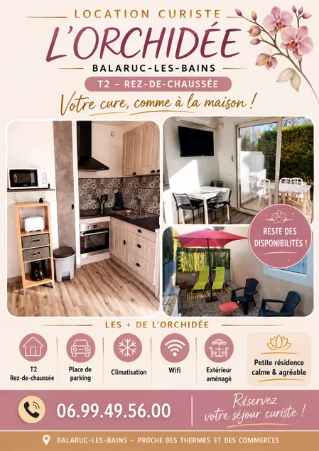 L Orchidée 2-bedroom ground floor air conditioning garden private parking 3* - Image 1