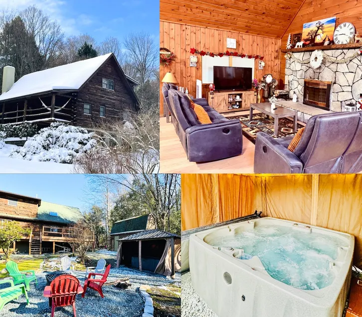 Cozy Forest Log Cabin | Hot Tub, Fire Pit, Pets Ok - Image 1