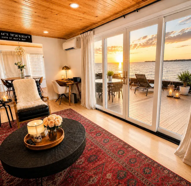 Boutique Lakefront Cottage, Hot Tub, Sauna - Image 1