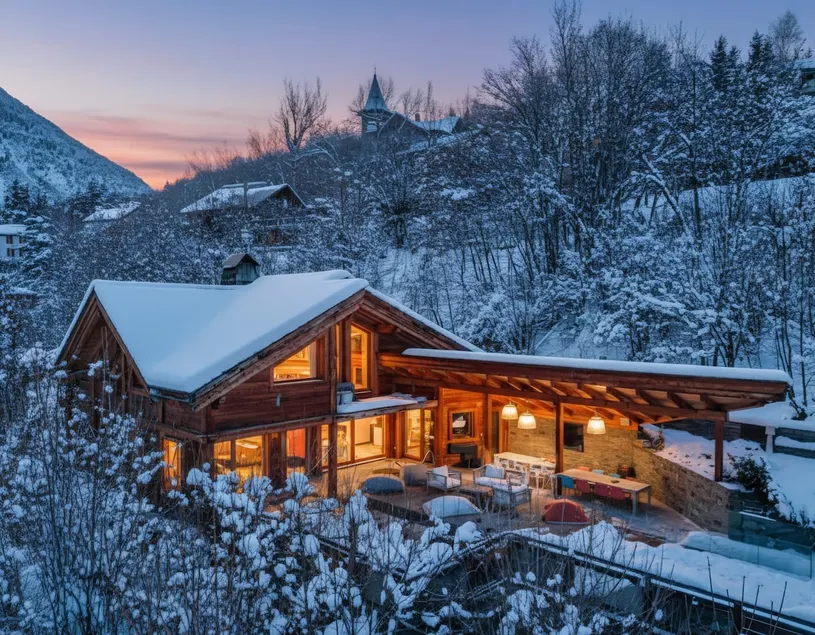 Chalet FLOCON Serre Chevalier cinéma sauna jaccuzi, piscine été - Image 1
