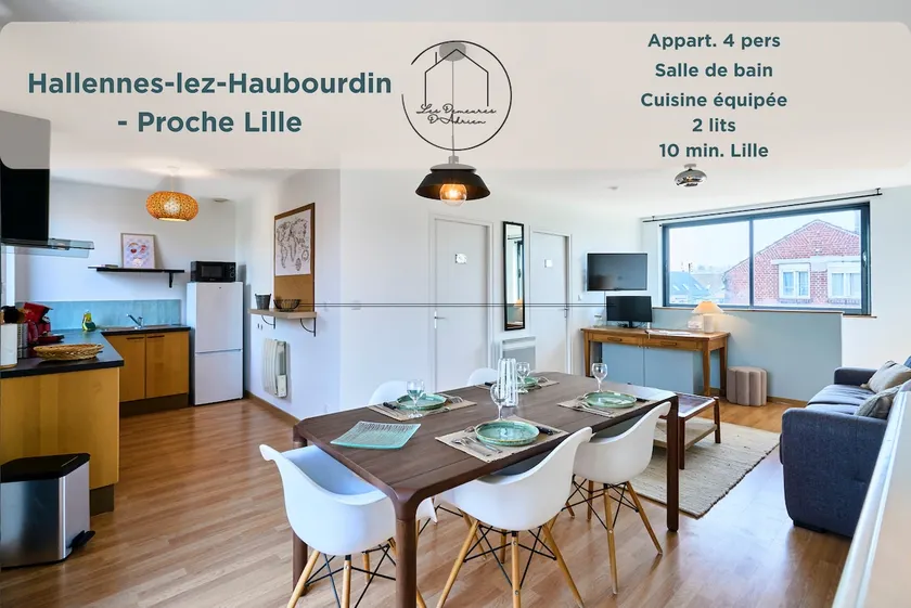 99B • Bright 2-bedroom apartment for 4 people near Lille - Image 1