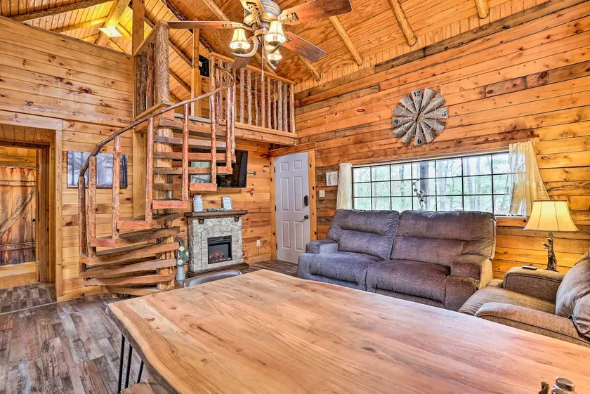 Broken Bow Log Cabin w/ Fire Pit, Pond, & Deck! - Image 1