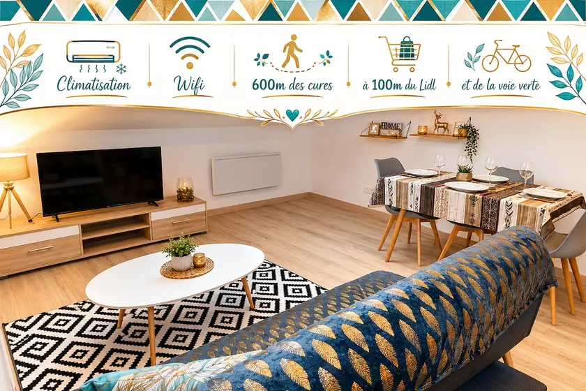 Spacious air-conditioned apartment 600 m from the cures - Image 1