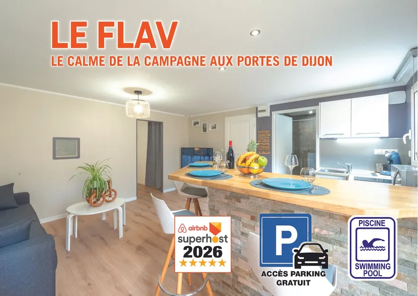 Le Flav, charming 1-bedroom apartment with pool, 2 steps from Dijon - Image 1