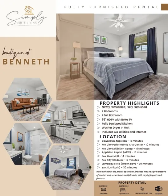 Fully Equipped 2BR | Downtown Appleton - Image 1