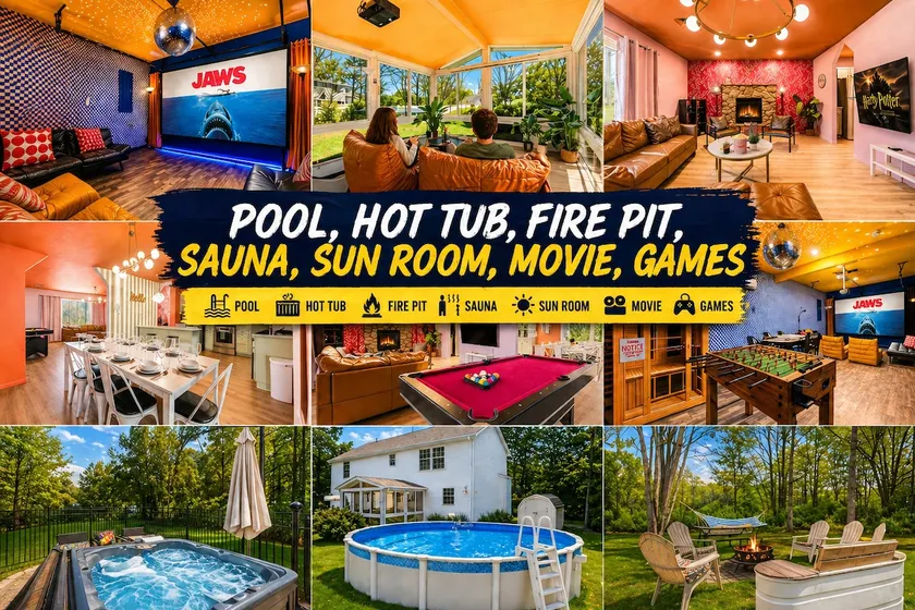 Hot Tub|Sauna|Theater|BBQ|Firepit|Game|Pool - Image 1