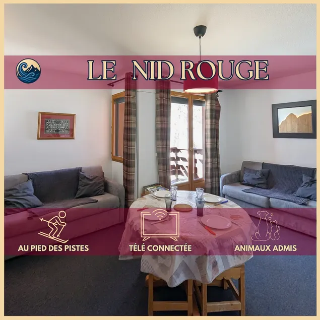 Le Nid Rouge Risoul Balcony & View Ski 100 m - Image 1
