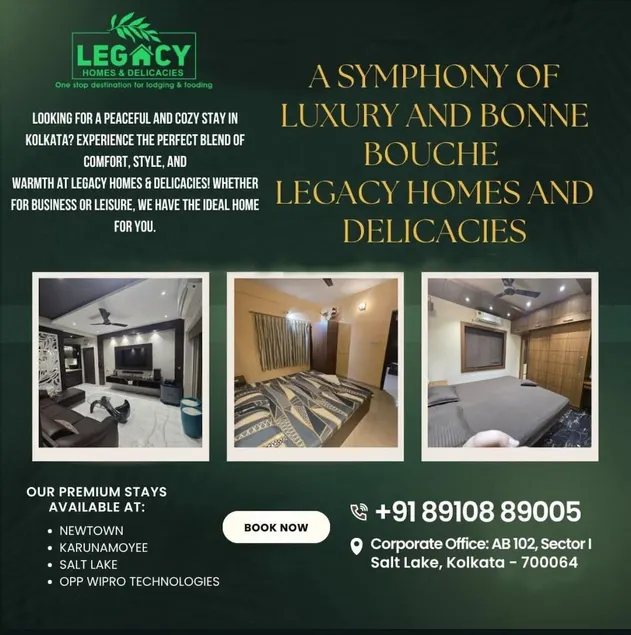 2bhk Standard Legacy Serviced Apartments Nwtn Kol - Image 1