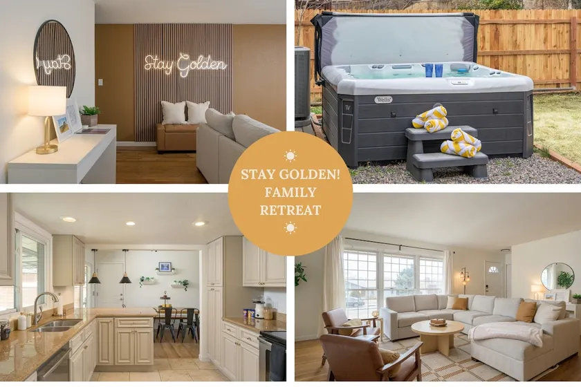 Stay Golden! Family Retreat + Hot Tub, Sleeps 12! - Image 1