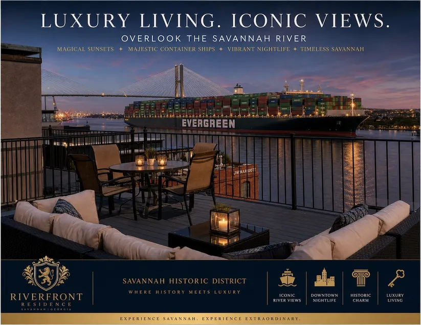 Dachterrasse mit Blick auf den Savannah River! - Image 1