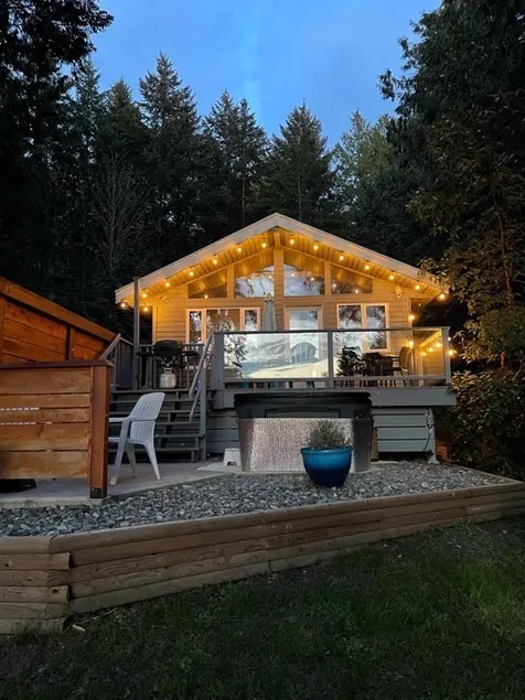 LITTLE HOUSE on PENDER: Sea & Forest View from Spa - Image 1