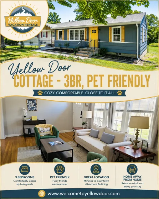 Yellow Door Cottage - 3BR, Pet & family friendly! - Image 1