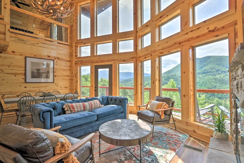 ‘Mountain Dew’ Cabin w/ Hot Tub & Scenic Views! - Image 1