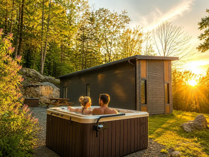 Modern Riverfront Cabin with Hot Tub and firepit - Image 1