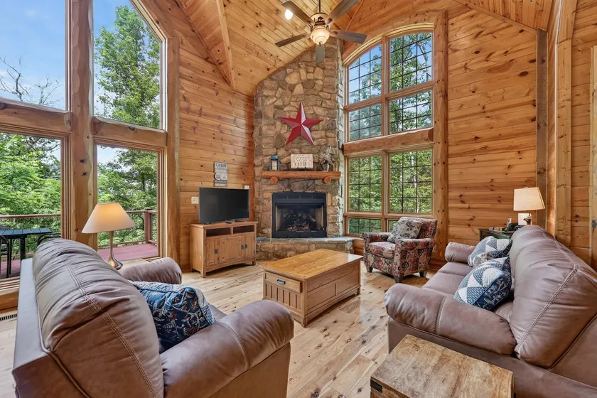 River Woods Retreat: Hot Tub, Hikes, 2 Fireplaces, EV - Image 1