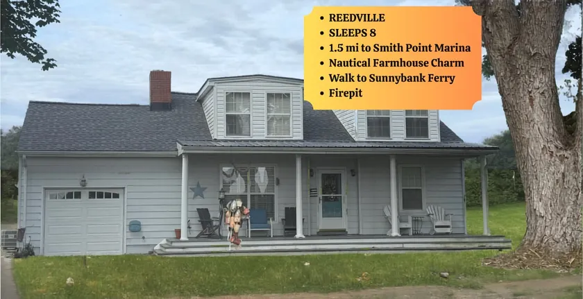 Nautical Farmhouse Reedville VA, Sleeps 8 / 3 Bdrm - Image 1