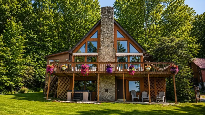 Premium A-Frame • Hot Tub • Sauna • Pond & Animals - Image 1