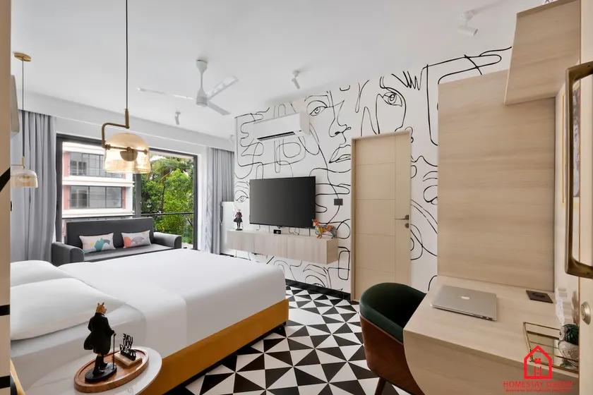 The Manifest Studio 3KM Baga Beach | HomestayDaddy - Image 1