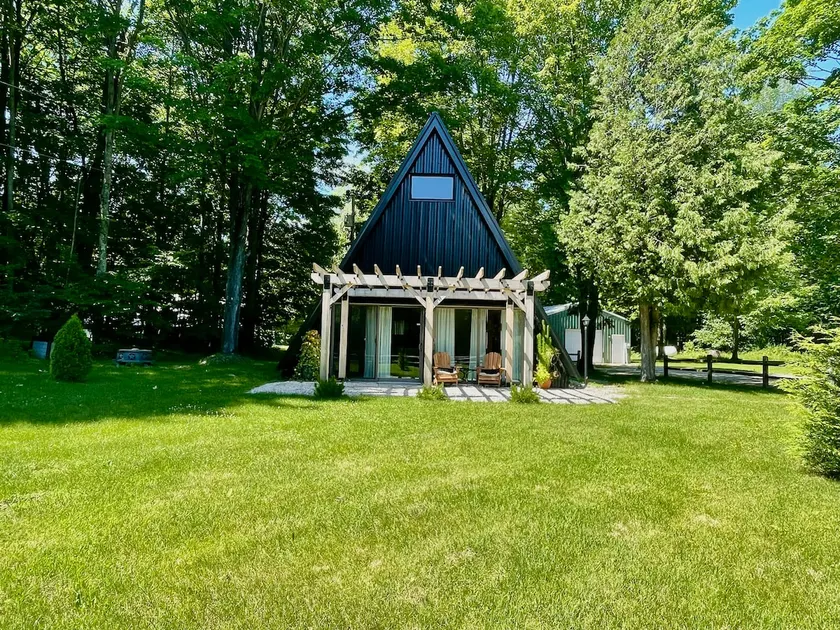 Cozy Offline A-Frame with Forest Trails + Pond - Image 1