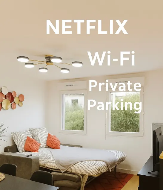 Studio modern – Netflix, Wi-Fi, parking Airbus - Image 1