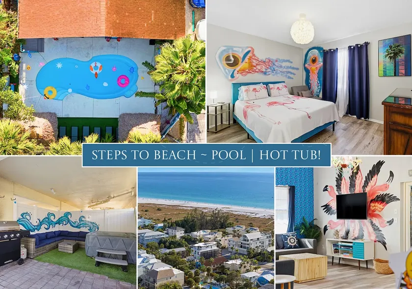 Colorful & Comfy Beach Gem: ~ Pool ~ Hot Tub ~ BBQ - Image 1