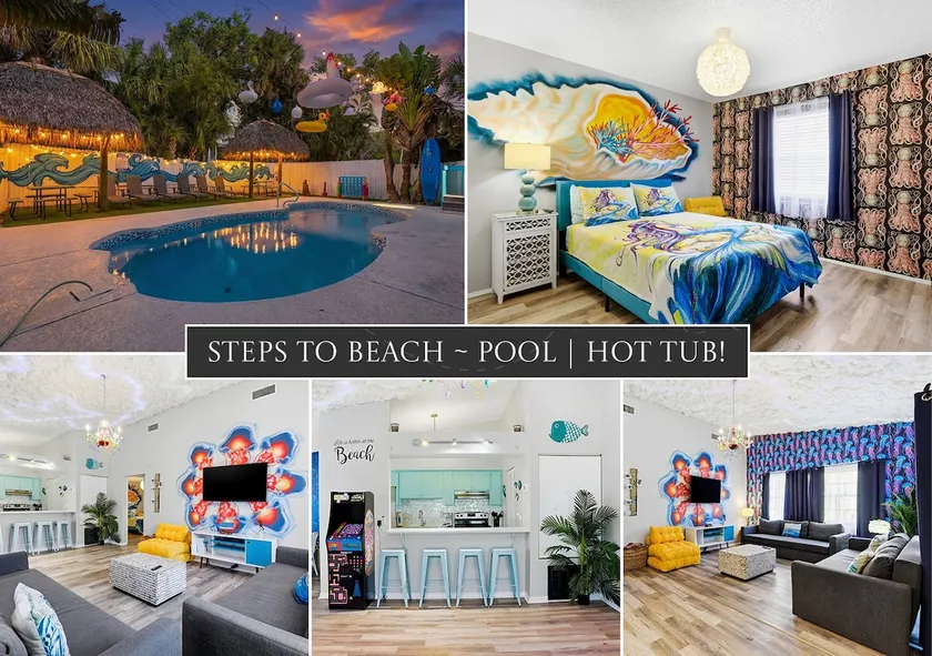 Colorful & Comfy Beach Gem: ~ Pool ~ Hot Tub ~ BBQ - Image 1